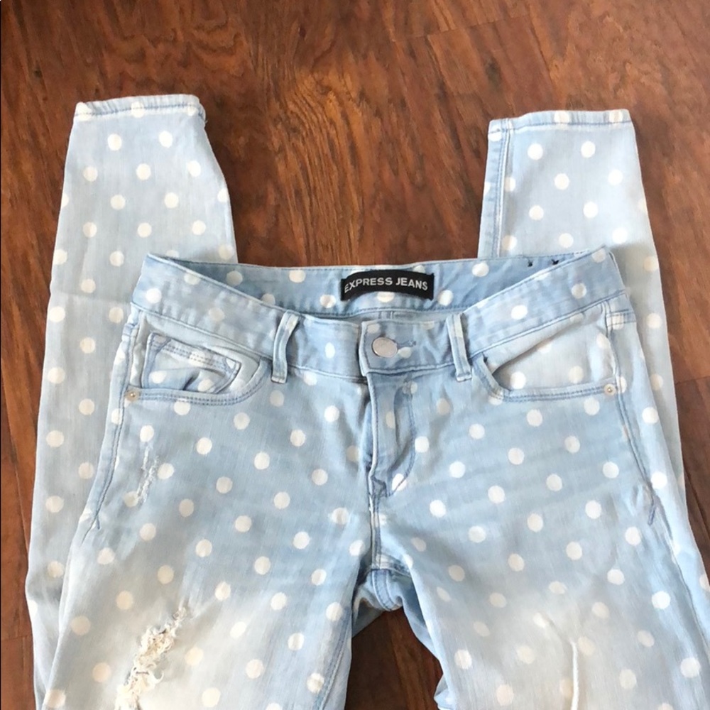 Women’s Polka Dot Ankle Fit Jeans